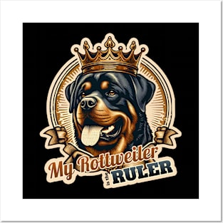 King Queen Rottweiler Posters and Art